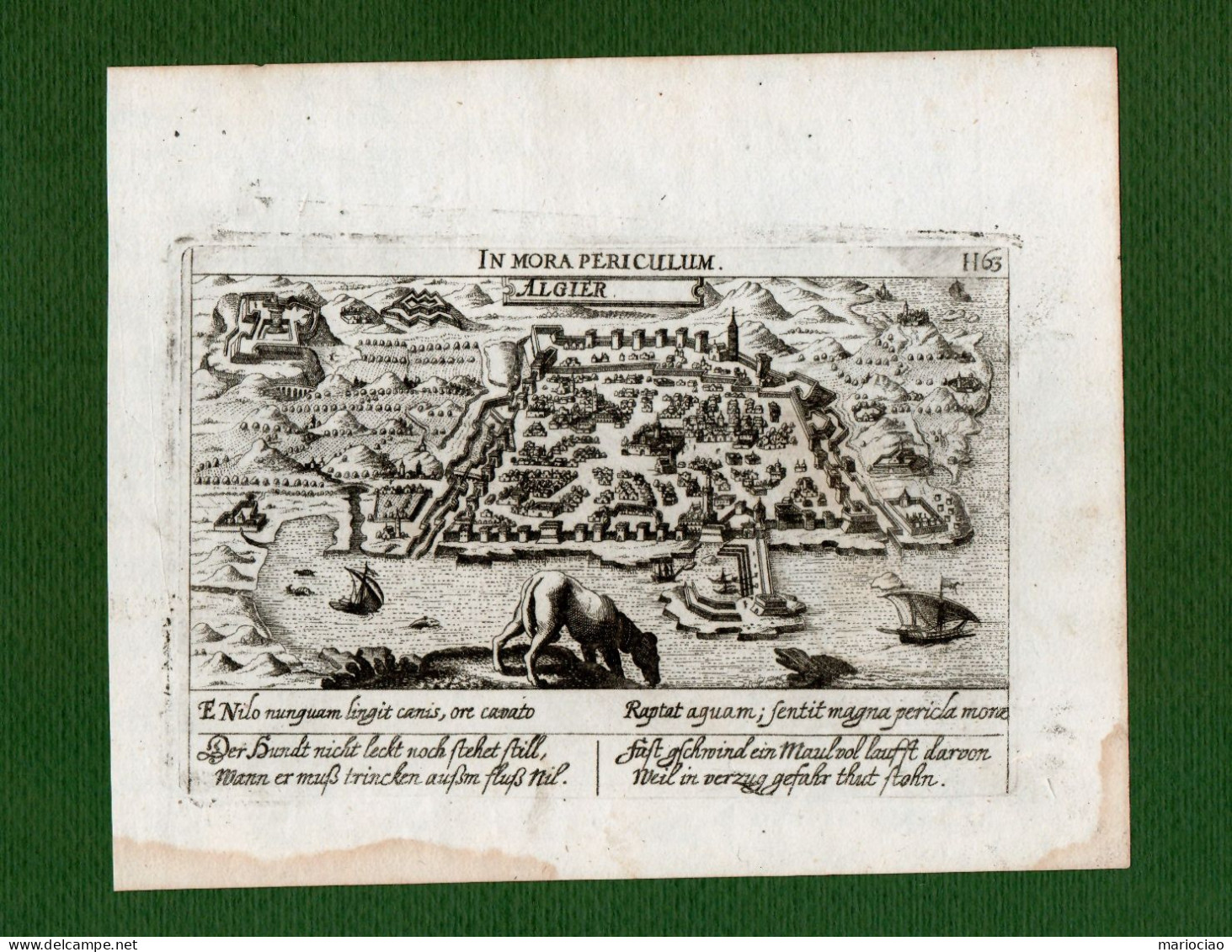 ST-DZ ALGER 1630~ Algier Daniel Meisner IN MORA PERICULUM - Prints & Engravings