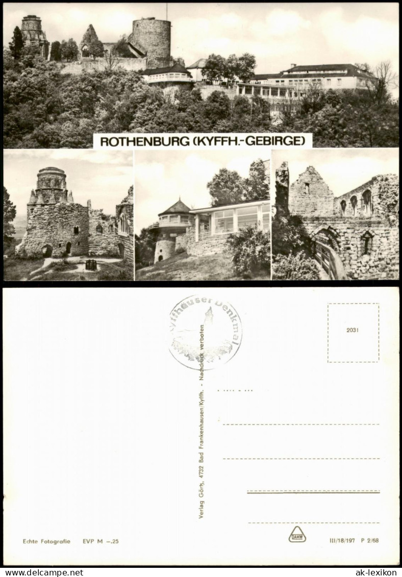 Steinthaleben-Kyffhäuserland ROTHENBURG (KYFFH.-GEBIRGE) DDR Mehrbild-AK 1968 - Kyffhäuser