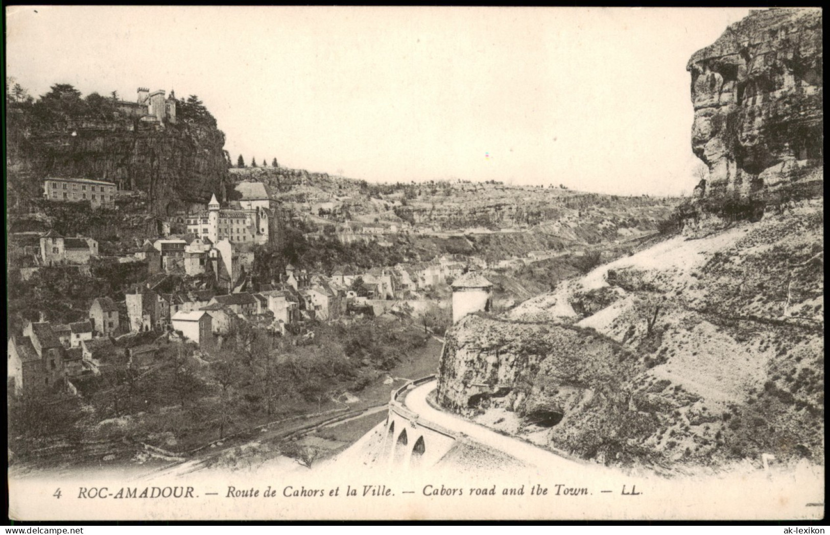 CPA Rocamadour ROC-AMADOUR Route De Cahors Et La Ville 1910 - Rocamadour