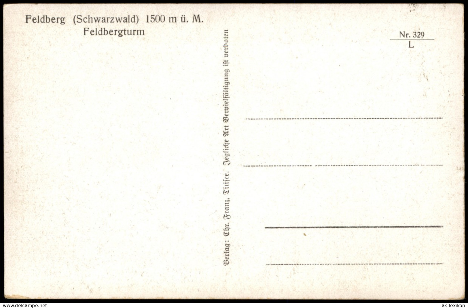 Feldberg (Schwarzwald) Feldberg (Schwarzwald) Feldbergturm Berg Panorama 1920 - Feldberg