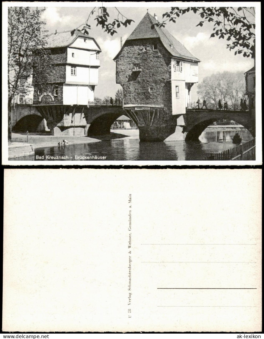 Ansichtskarte Bad Kreuznach Brückenhäuser 1953 - Bad Kreuznach
