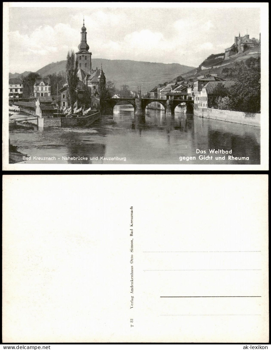 Ansichtskarte Bad Kreuznach Partie An Der Nahebrücke 1940 - Bad Kreuznach