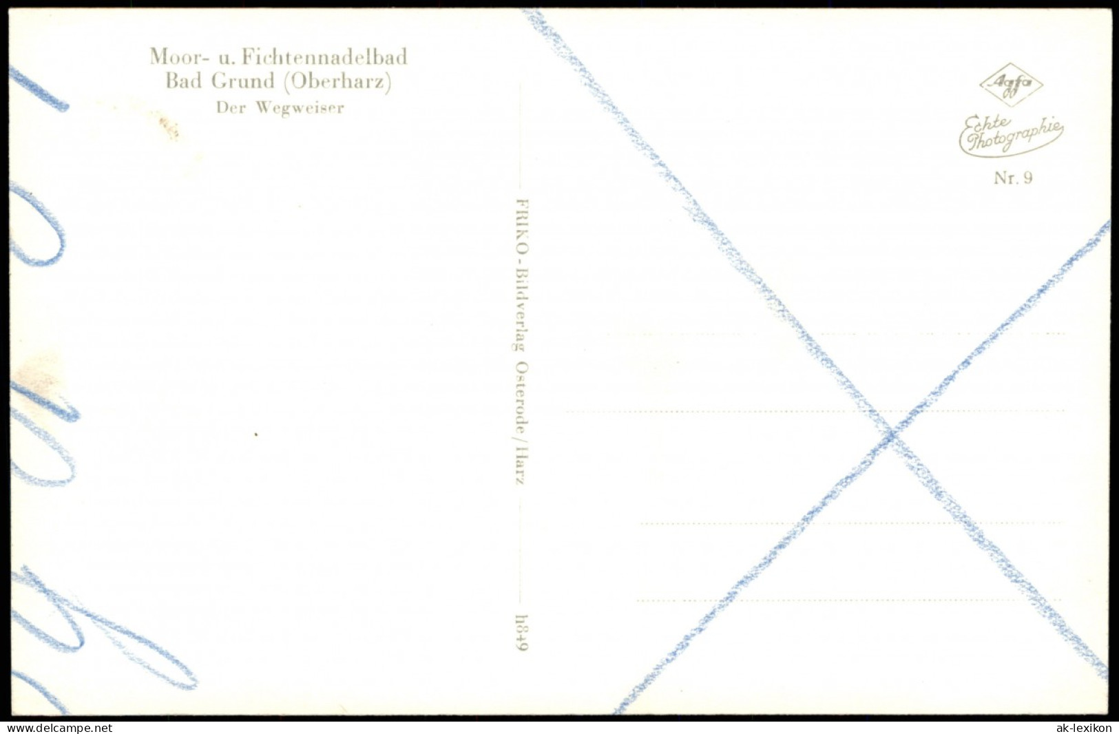 Ansichtskarte Bad Grund (Harz) Geschnitzter Gestalteter Wegweiser 1961 - Bad Grund