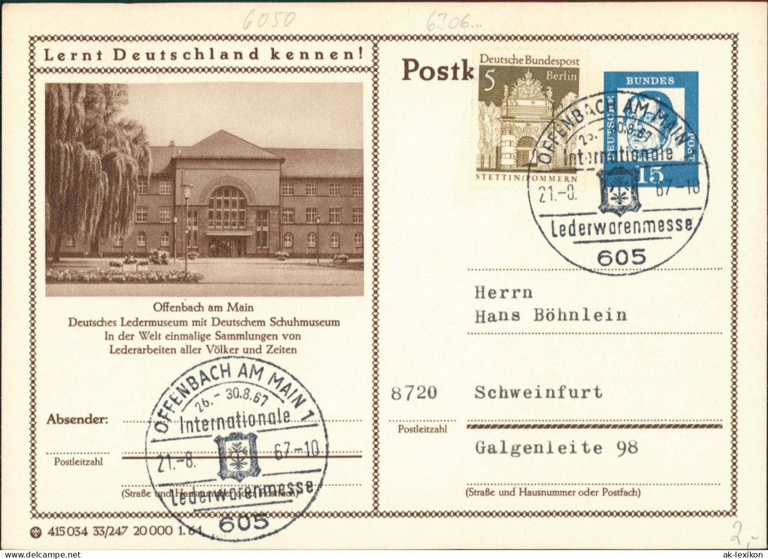 Offenbach (Main) Deutsches Schuhmuseum Sondersrempel Lederwarenmesse 1957 - Offenbach
