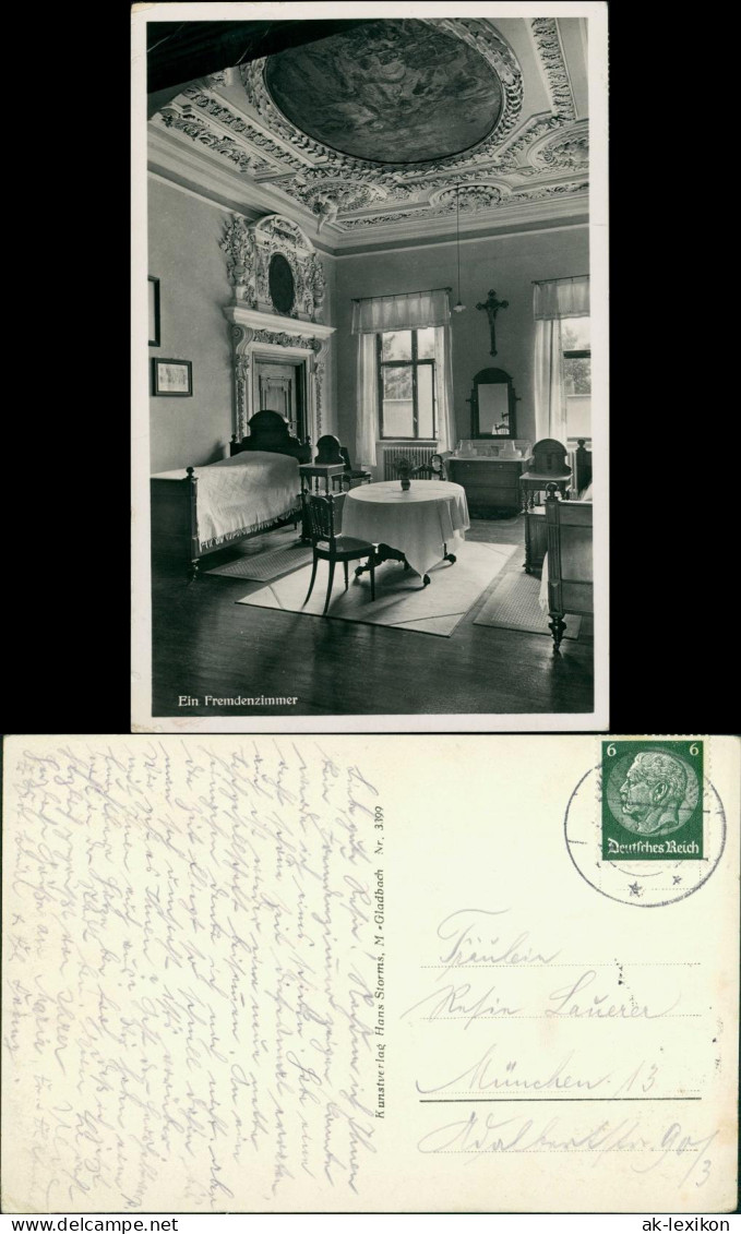 Ansichtskarte  Wohnungen, Zimmer Innenansichten "Ein Fremdenzimmer" 1935 - Zonder Classificatie