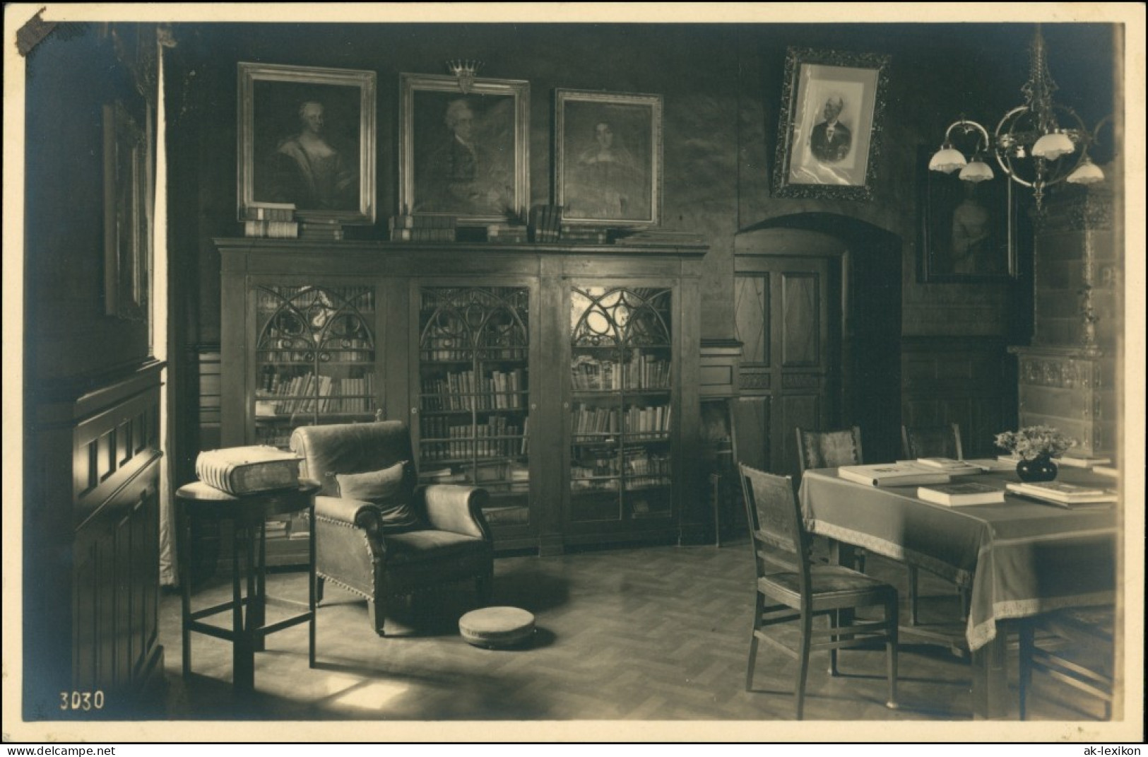 Wohnungen, Zimmer Innenansichten Bibliothek Bürgerhaus 1920 Privatfoto - Zonder Classificatie
