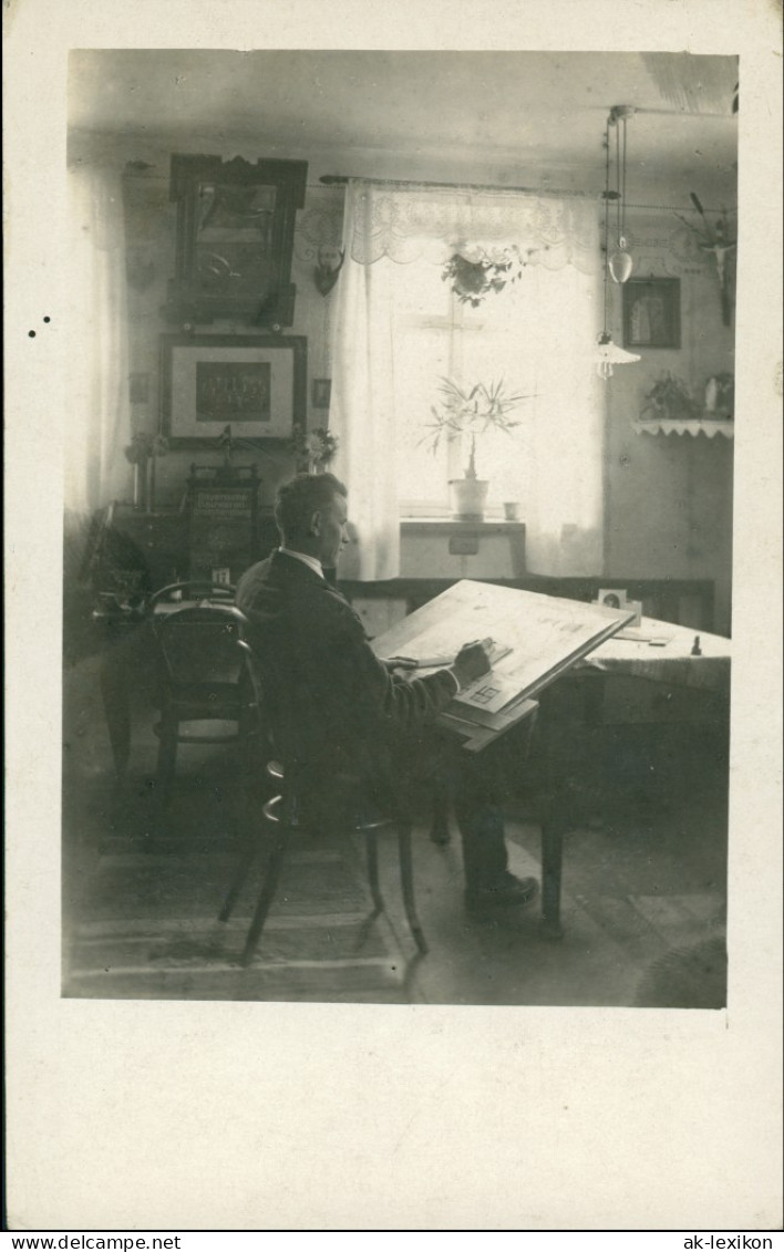 Wohnungen, Zimmer Innenansichten - Arbeitszimmer 1920 Privatfoto - Ohne Zuordnung