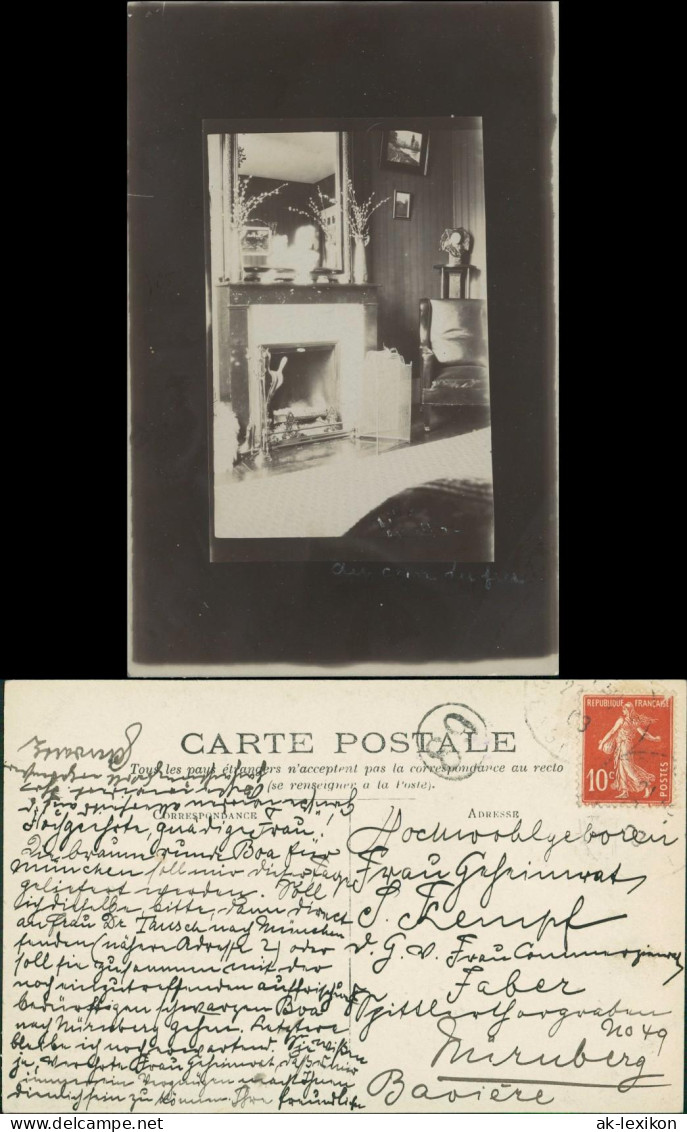 Ansichtskarte  Wohnungen, Zimmer Innenansichten Kamin (Frankreich) 1903 - Ohne Zuordnung