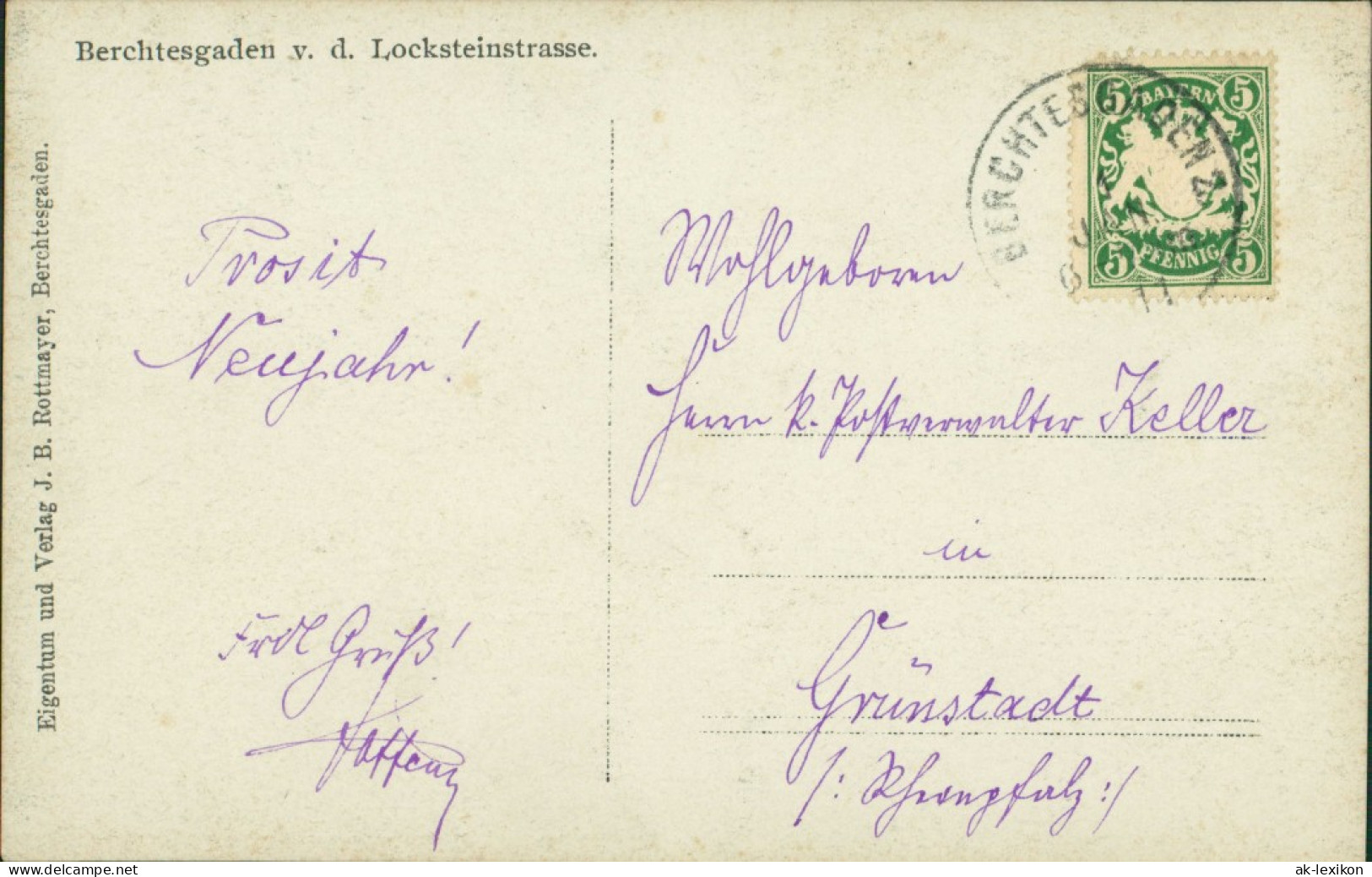 Ansichtskarte Berchtesgaden V.d. Locksteinstraße 1911 - Berchtesgaden