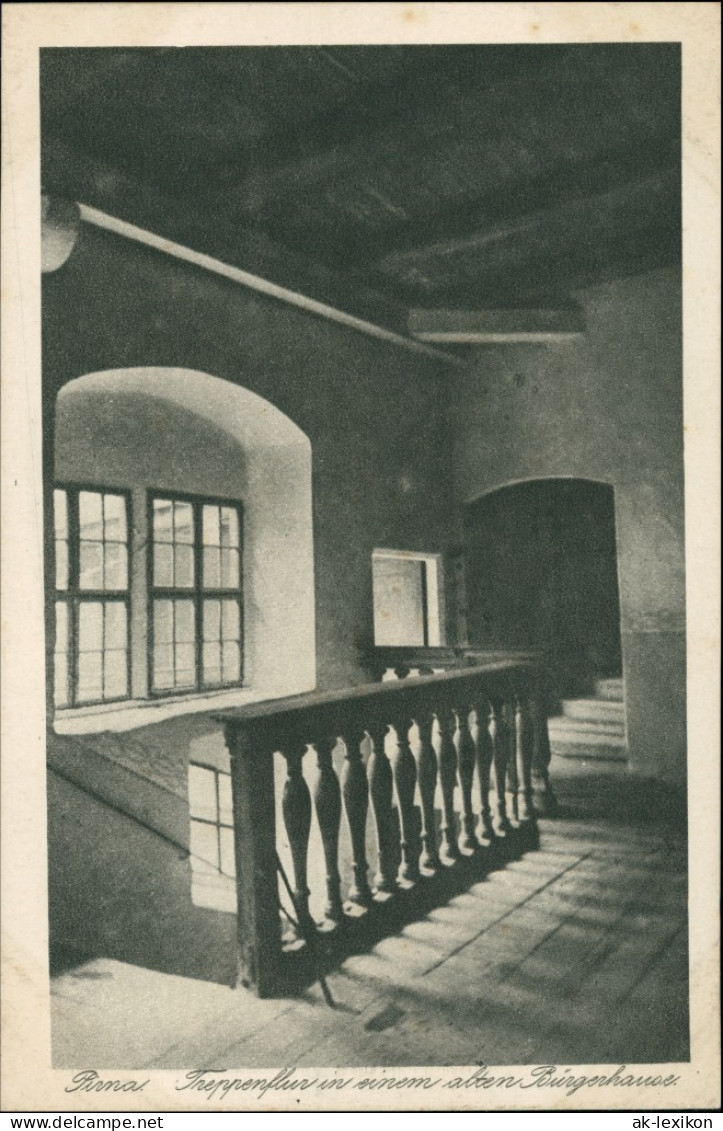 Ansichtskarte Pirna Streppenhaus In Einem Alten Bürgerhaus 1928 - Pirna