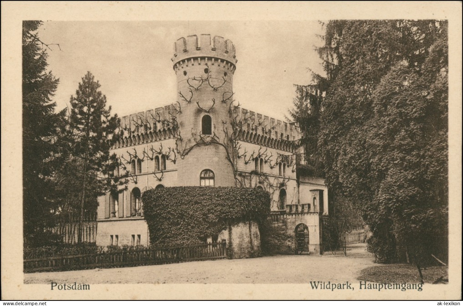 Ansichtskarte Potsdam Wildpark - Haupteingang 1924 - Potsdam