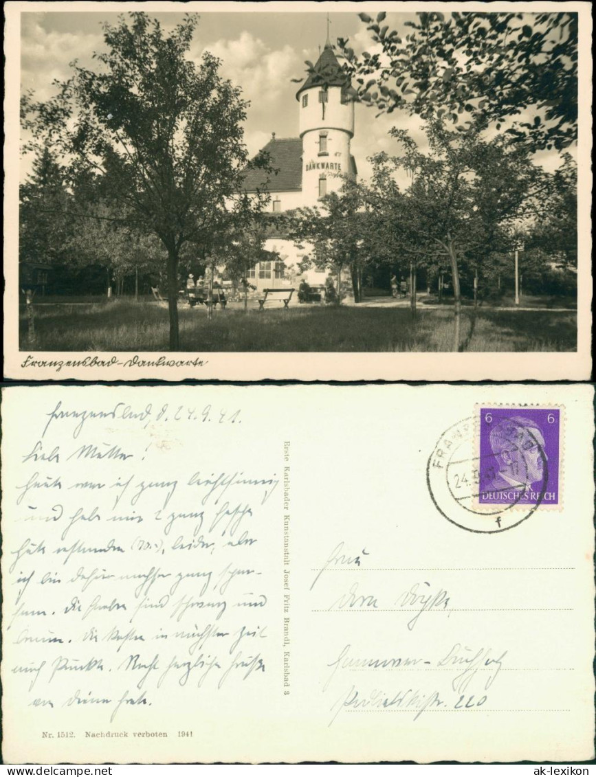 Postcard Franzensbad Františkovy Lázně Dankwarte - Straßenpartie 1940 - Tschechische Republik