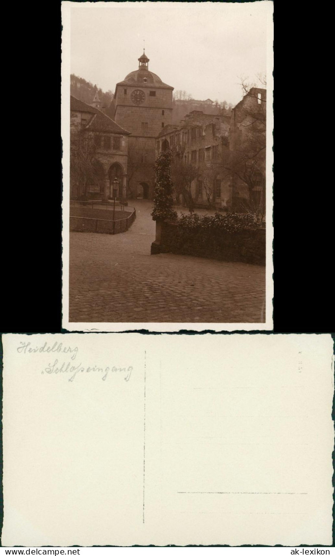 Ansichtskarte Heidelberg Heidelberger Schloss Eingang 1929 - Heidelberg