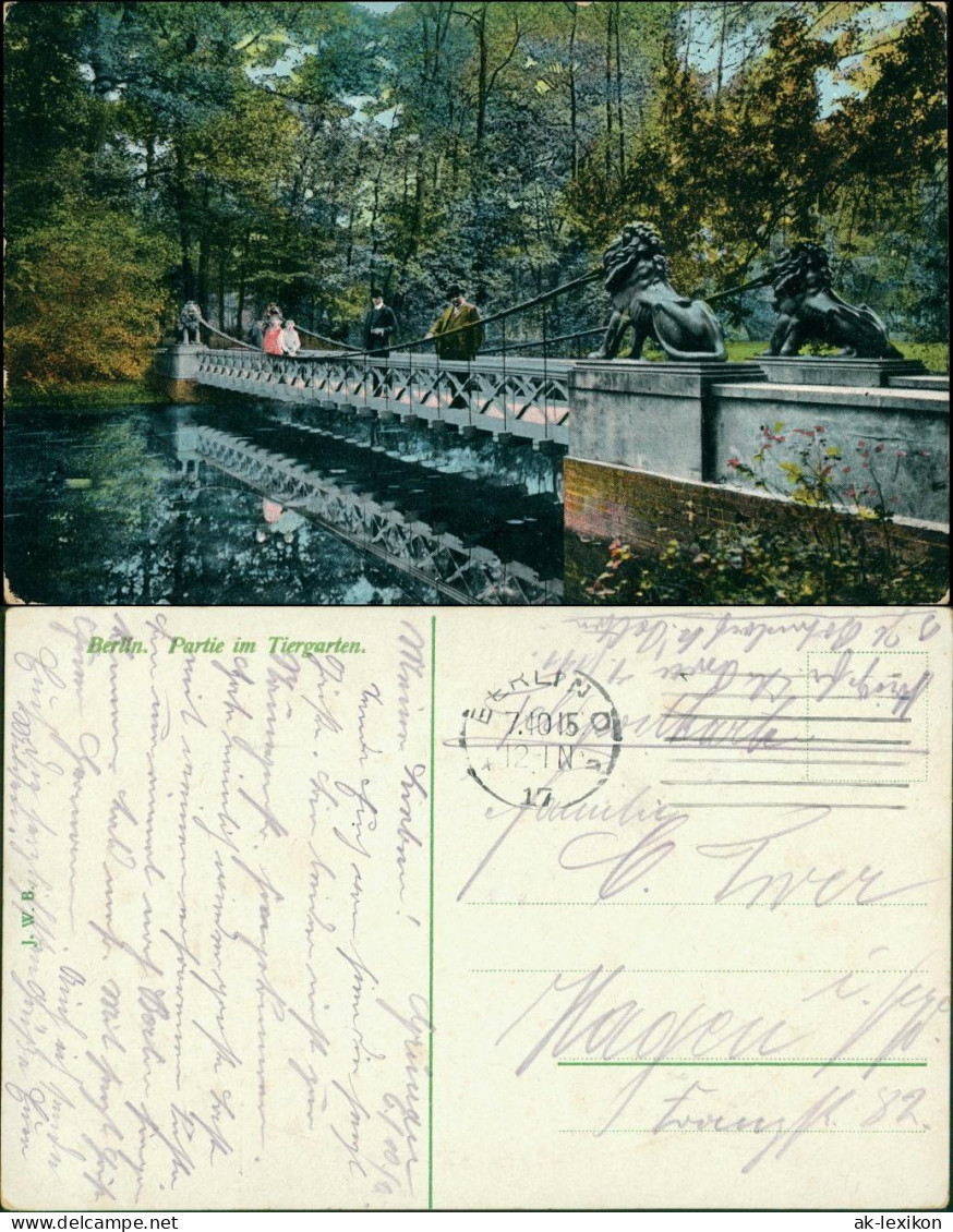 Brücke Mit Löwenköpfen Parkanlage - Tiergarten