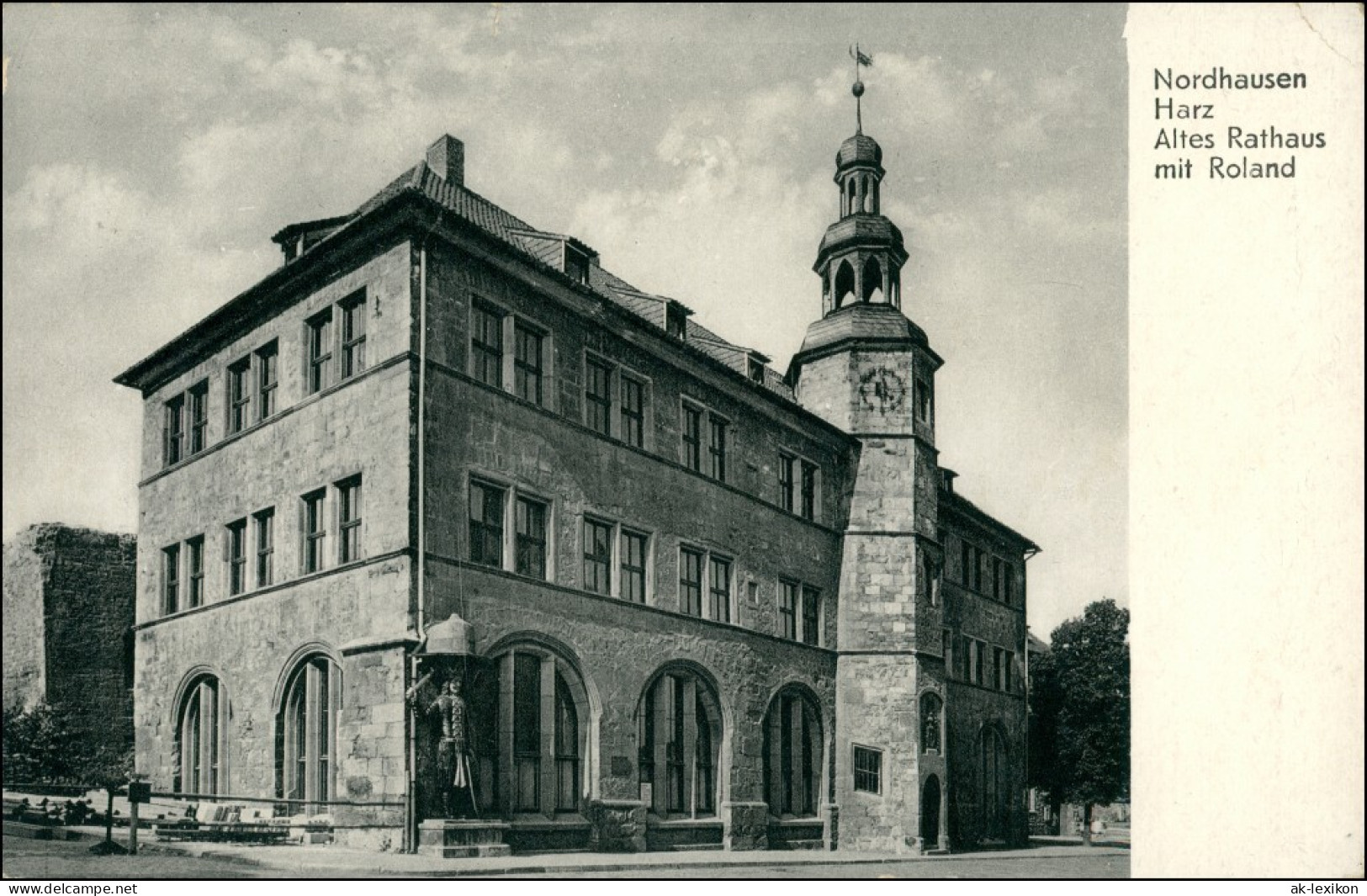 Ansichtskarte Nordhausen Rathaus, Roland 1965 - Nordhausen