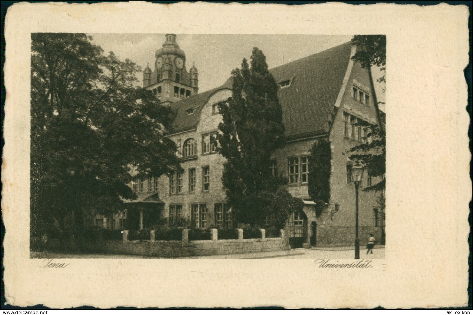 Ansichtskarte Jena Straßenprtie Universität 1923 - Jena
