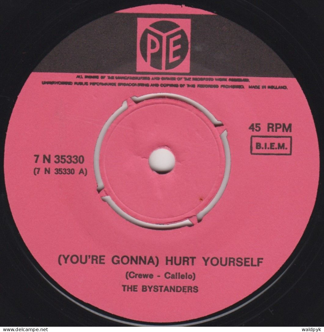 THE BYSTANDERS - (You're Gonna) Hurt Yourself - Other - English Music