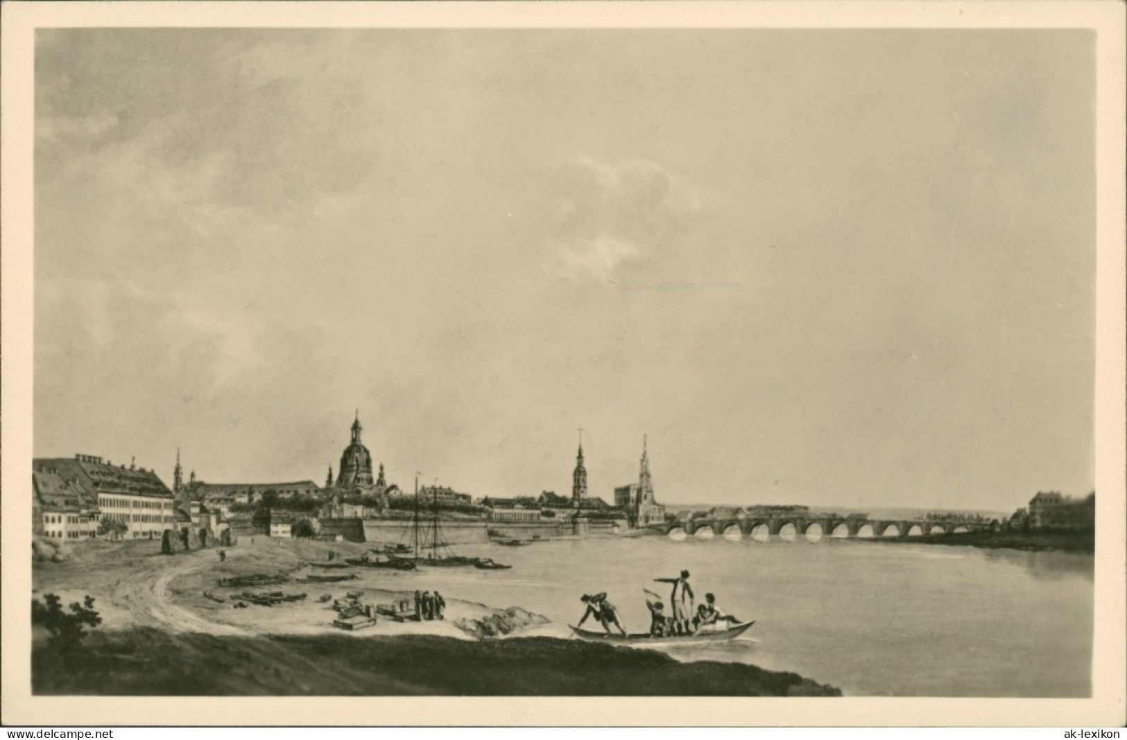 Ansichtskarte Dresden Panorama Um 1815 1956 - Dresden