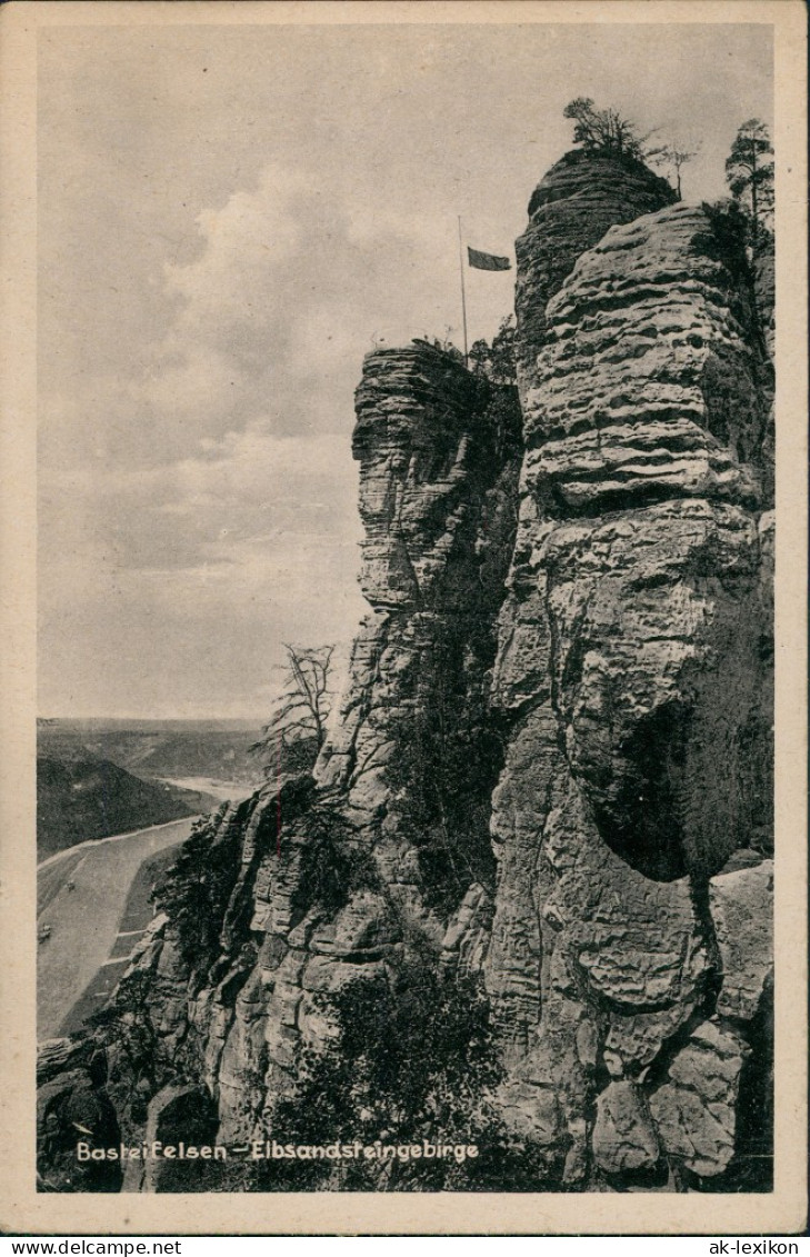 Ansichtskarte Rathen Bastei, Elbtal 1955 - Rathen