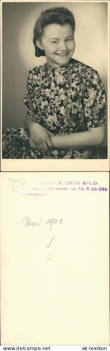 Fotokunst Atelie Foto Frau Frauen Porträt (Wien) 1941 Privatfoto - Personen