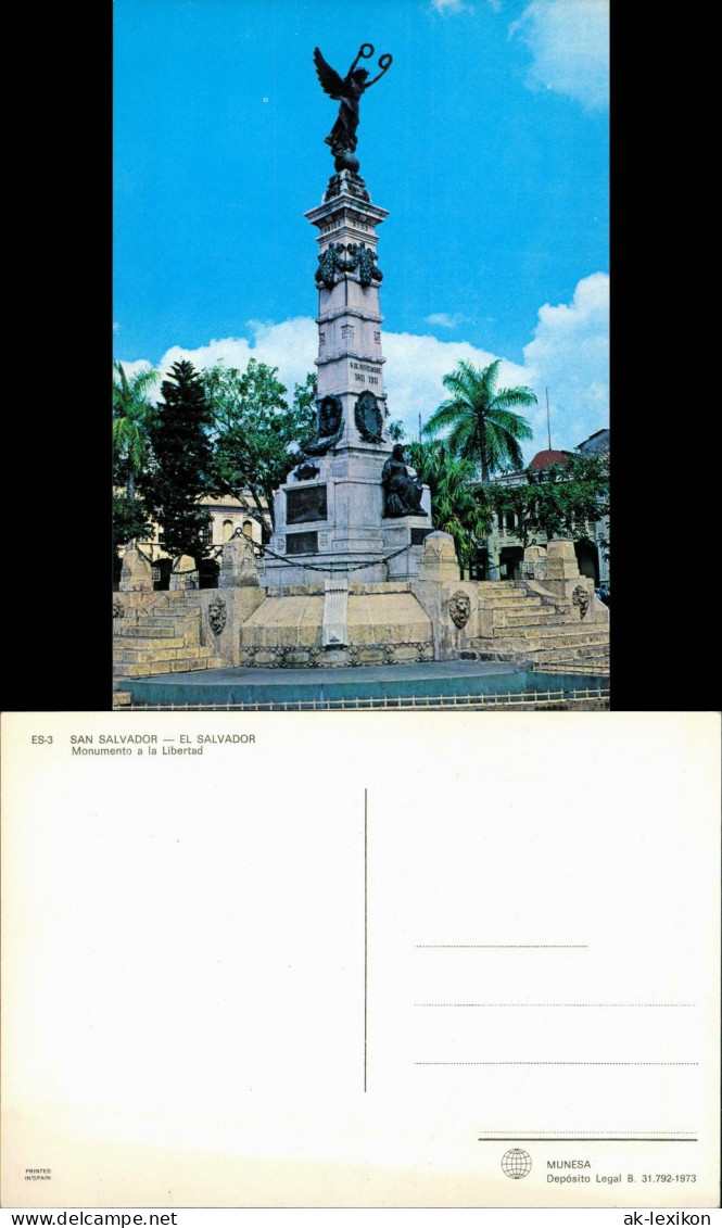 Postcard San Salvador Monumento A La Libertad 1973 - Ohne Zuordnung