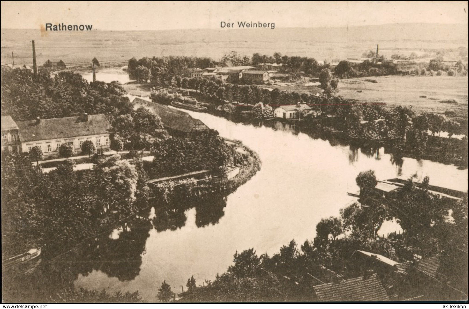 Ansichtskarte Rathenow Weinberg - Fabrikanlagen 1916 - Rathenow