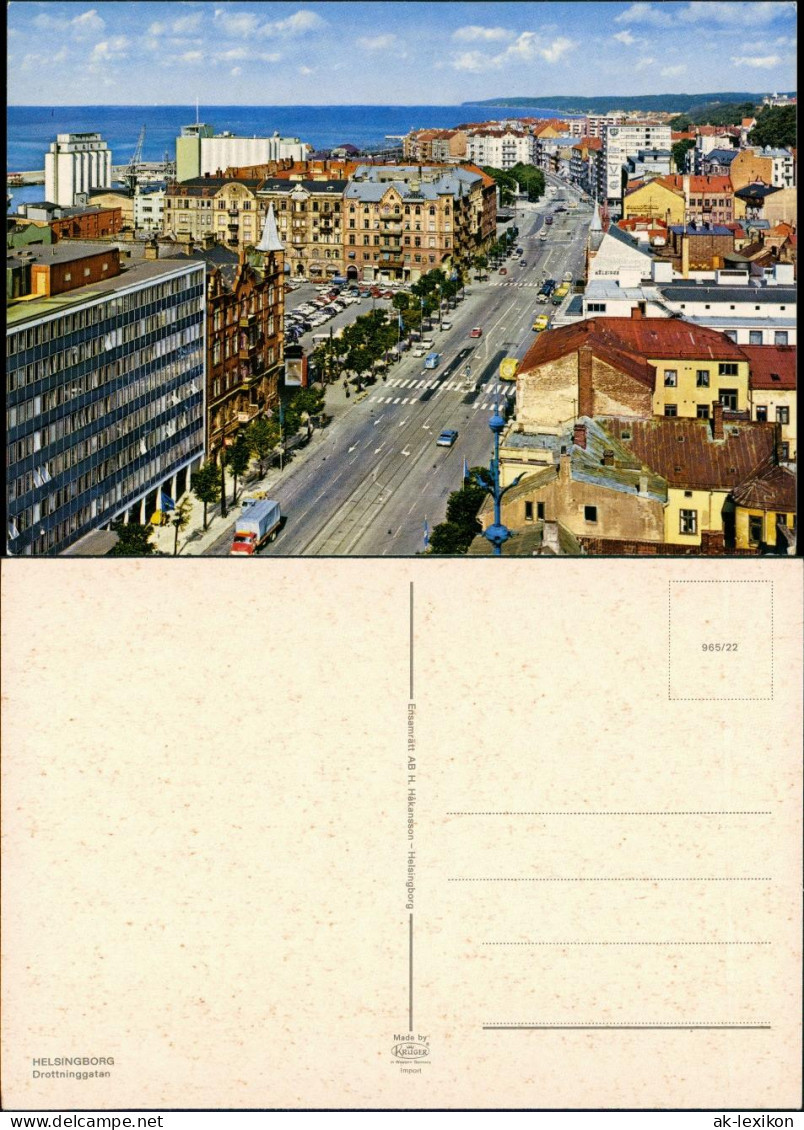 Helsingborg Hälsingborg Drottninggatan Street View Postcard 1975 - Schweden