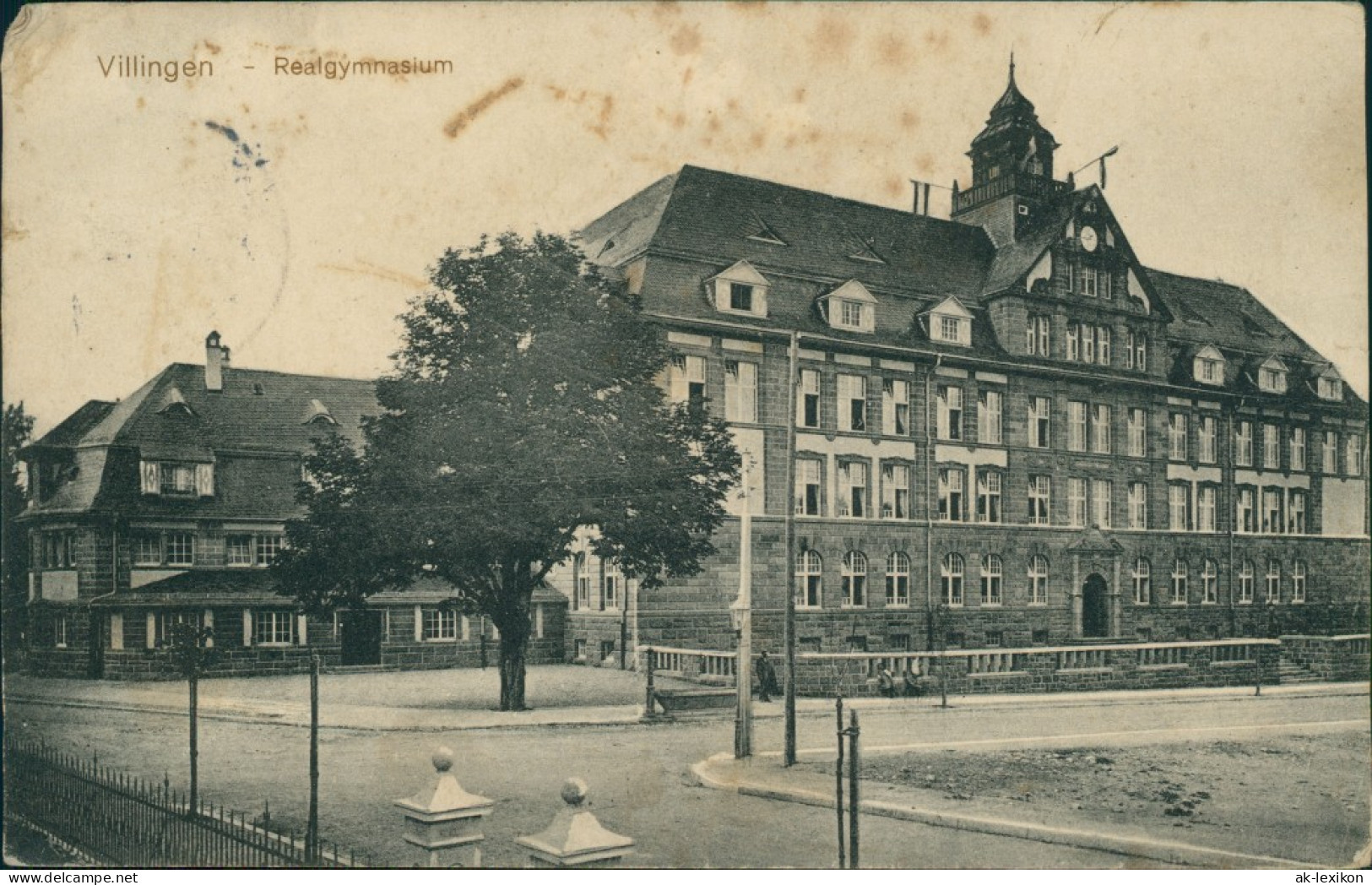 Ansichtskarte Villingen-Schwenningen Realgymnasium 1912 - Villingen - Schwenningen