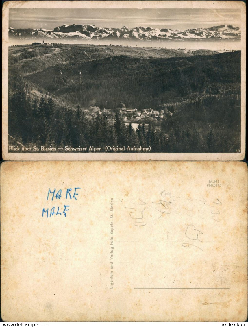 Ansichtskarte St. Blasien Blick über Die Stadt Gen Alpen - Fernsicht 1928 - St. Blasien