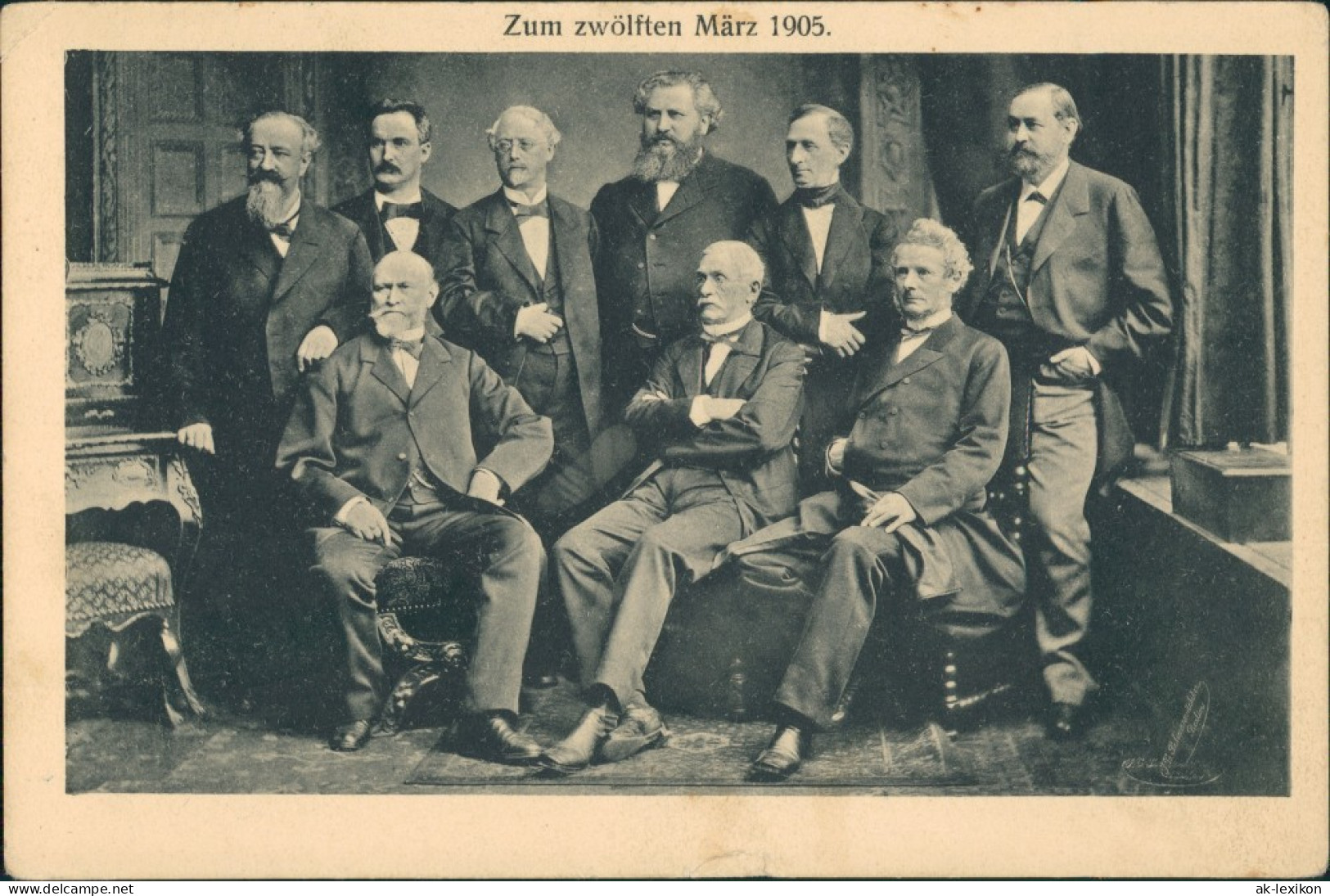 Ansichtskarte  Zum Zwölften März - Menschen / Soziales Leben - Männer 1905 - Personen