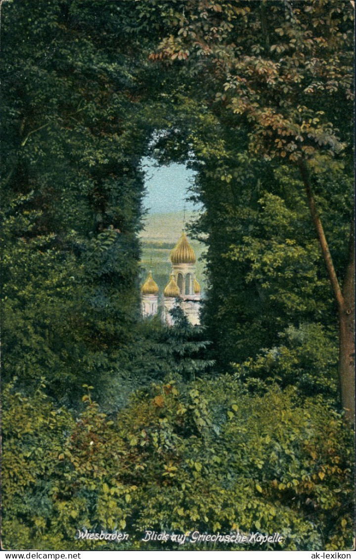 Ansichtskarte Wiesbaden Griechische Kapelle 1912 - Wiesbaden
