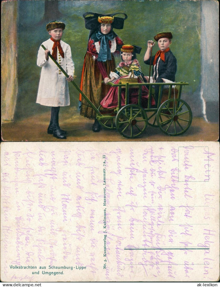 Ansichtskarte Bückeburg Trachten Aus Schaumburg-Lippe - Kinder 1914 - Bückeburg