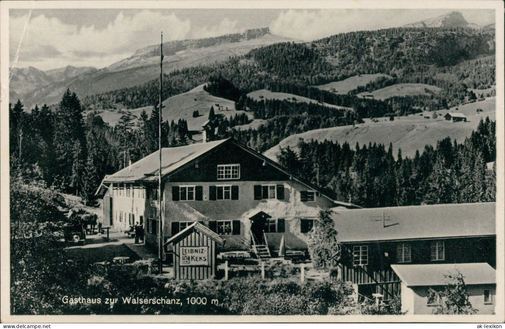 Ansichtskarte Riezlern-Mittelberg Grenzgasthof Walserschanz 1936 - Autres & Non Classés