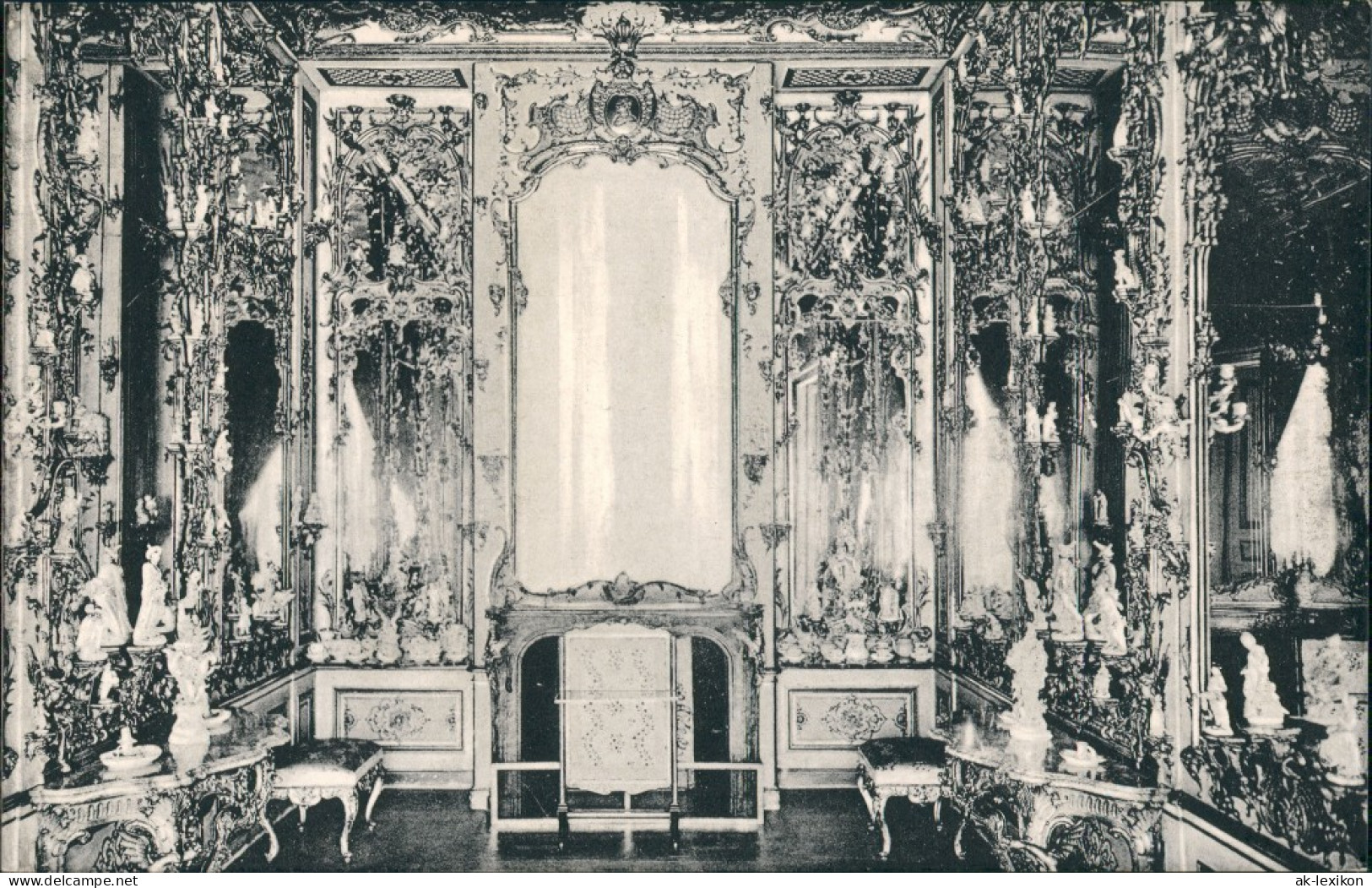 Ansichtskarte Ansbach Schloß Spiegelzimmer 1919 - Ansbach