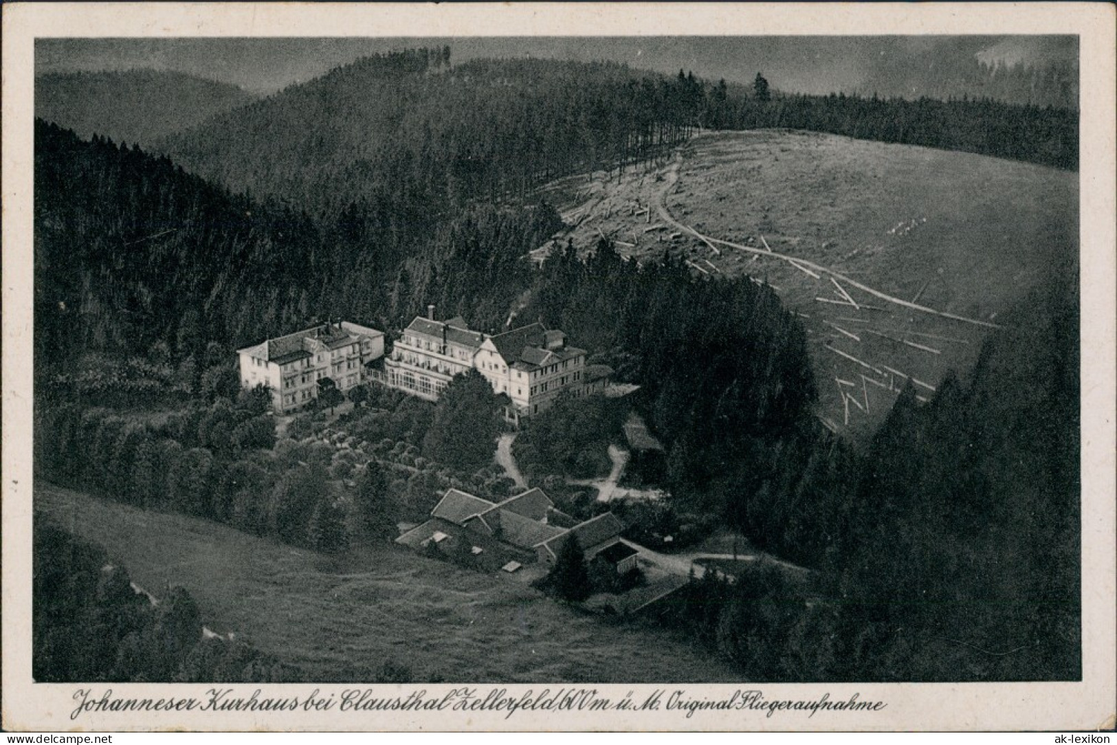 Ansichtskarte Clausthal-Zellerfeld Luftbild Johanneser Kurhaus 1939 - Clausthal-Zellerfeld