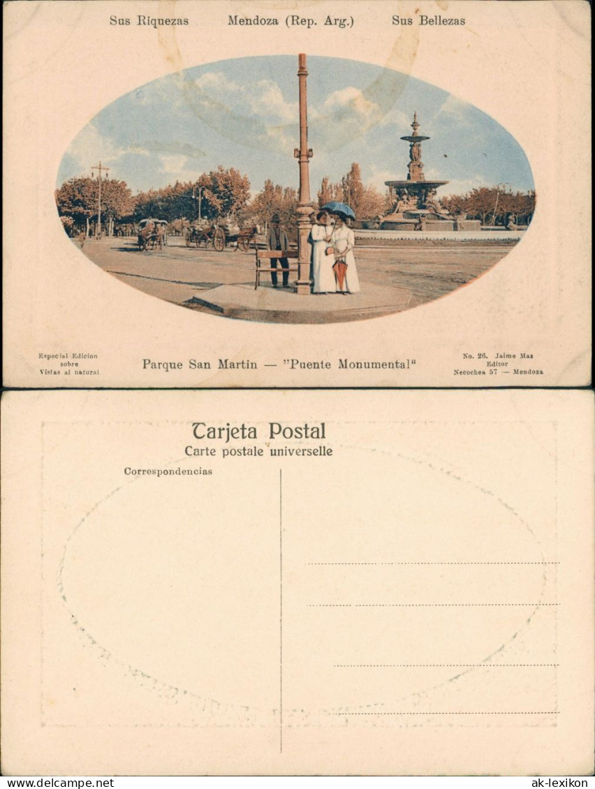 Postcard Mendoza (Argentinien) Parque San Martin 1914 - Argentinië