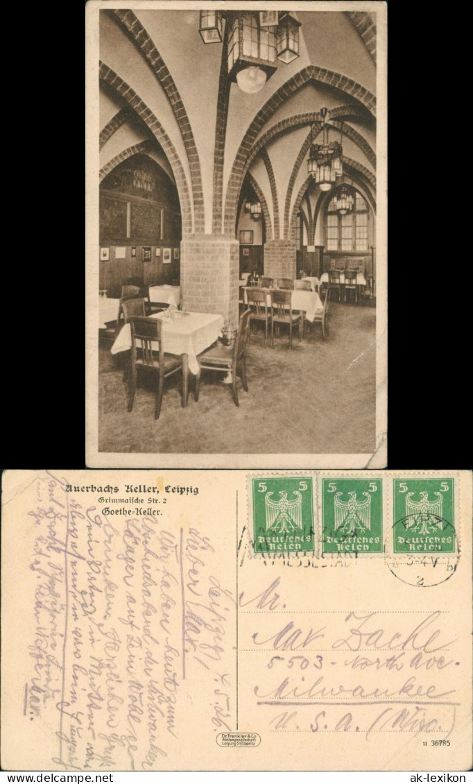 Ansichtskarte Leipzig Auerbachs Keller - Innen 1925 - Leipzig