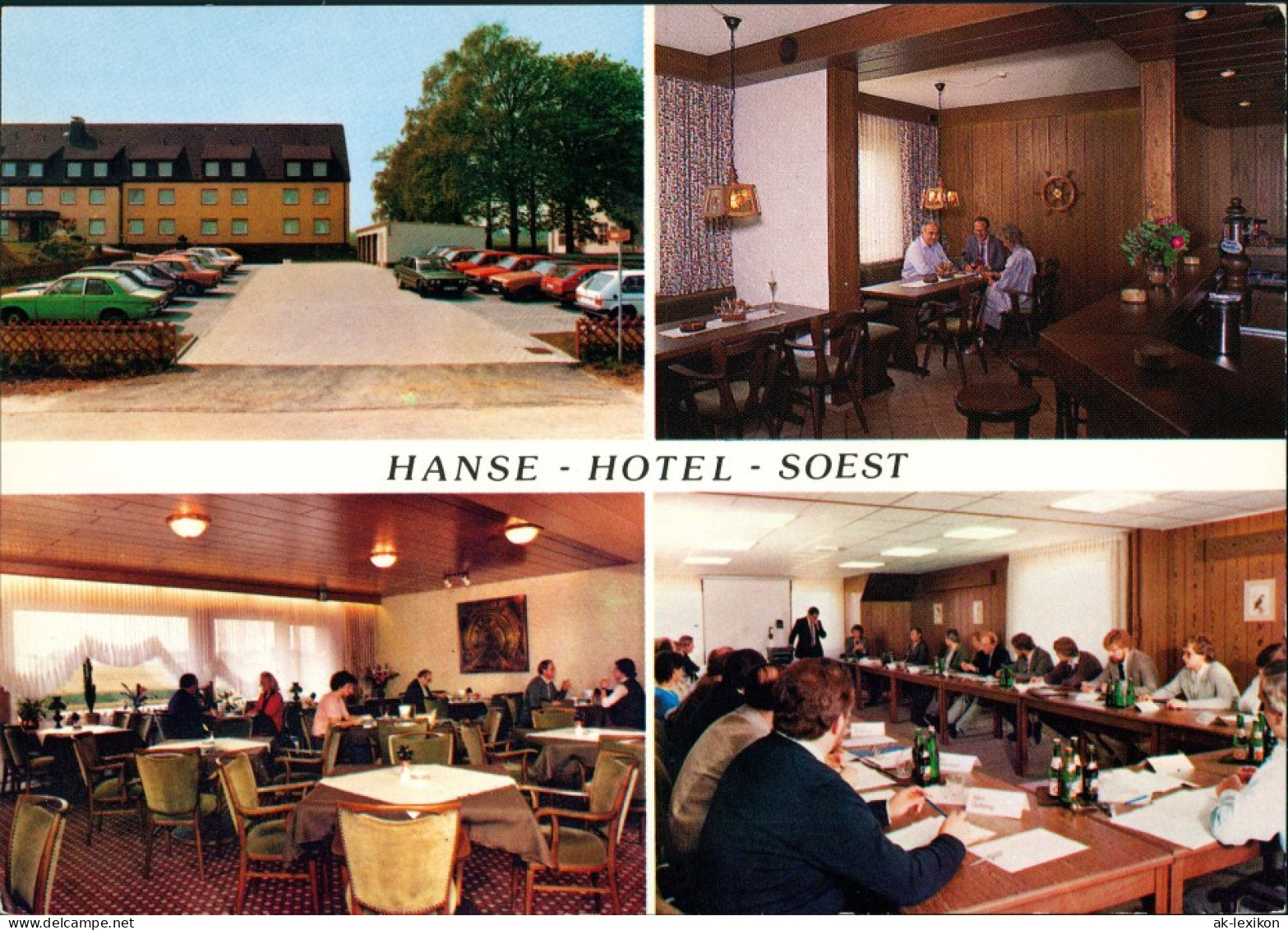 Ansichtskarte Soest Hanse-Hotel, H. Buhl, Konferenz, Innenansichten 1975 - Soest