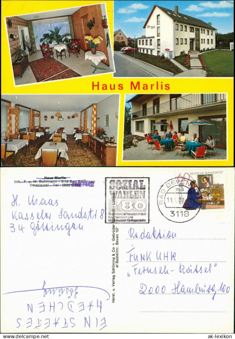 Bad Bevensen Haus Marlis, Unterkunft Pension, Innen & Außenansichten 1980 - Bad Bevensen