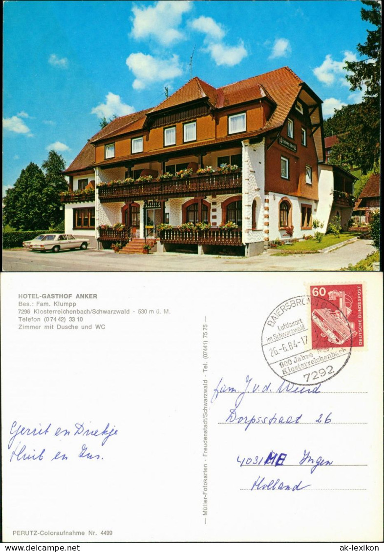 Ansichtskarte Klosterreichenbach-Baiersbronn Hotel Gasthof Anker 1984 - Baiersbronn