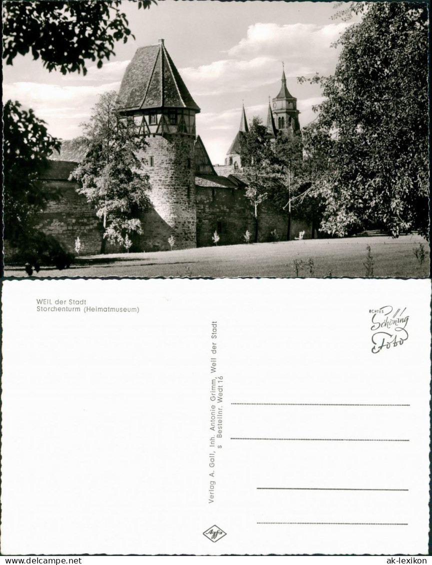 Ansichtskarte Weil Der Stadt Storchenturm (Heimatmuseum) 1963 - Weil Der Stadt