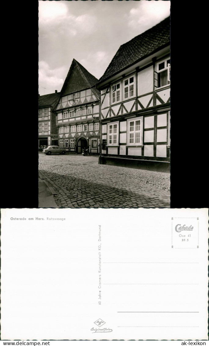 Ansichtskarte Osterode (Harz) Ratswage, Straße - Geschäfte 1959 - Osterode