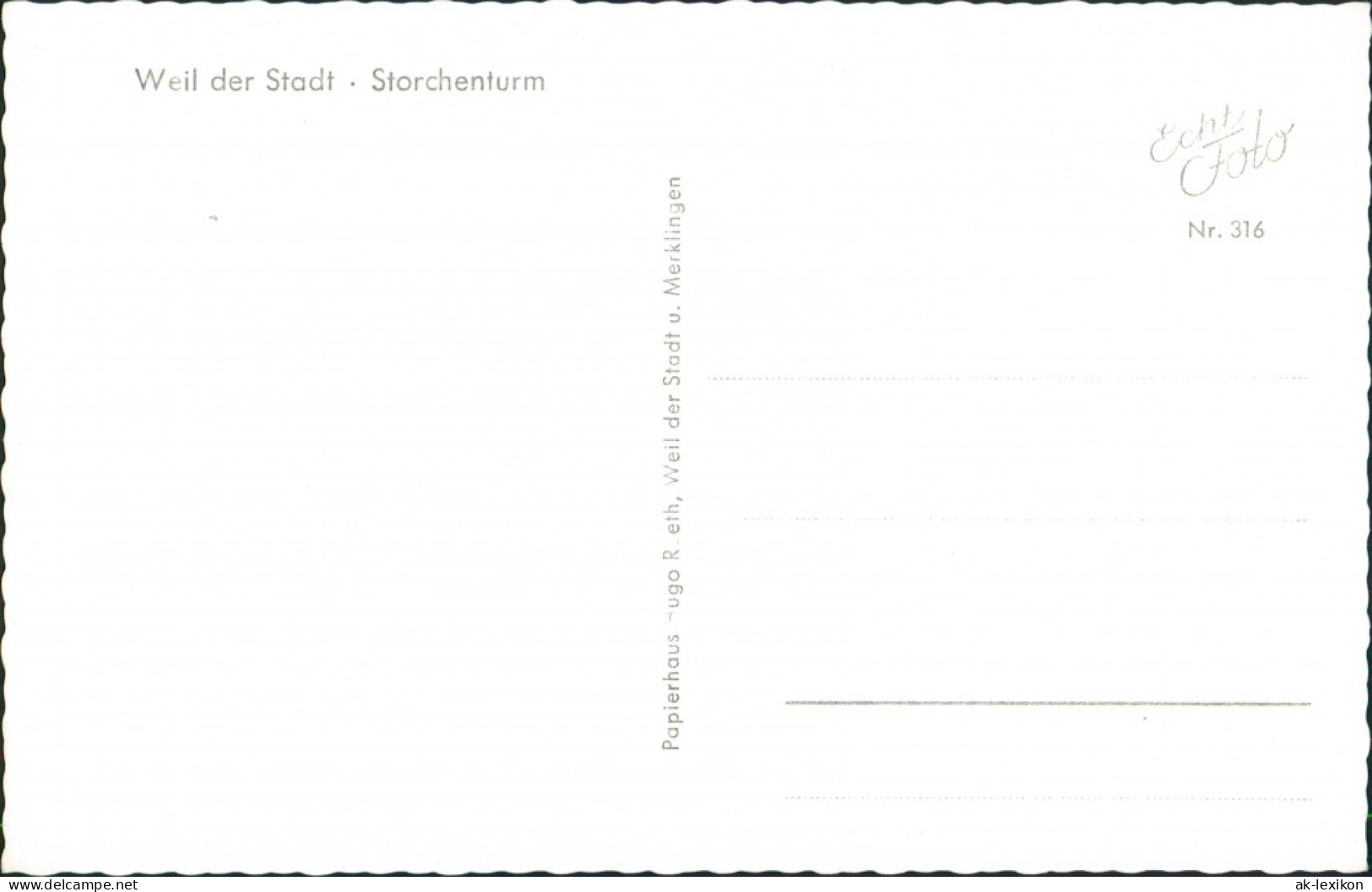 Ansichtskarte Weil Der Stadt Storchennest 1962 - Weil Der Stadt