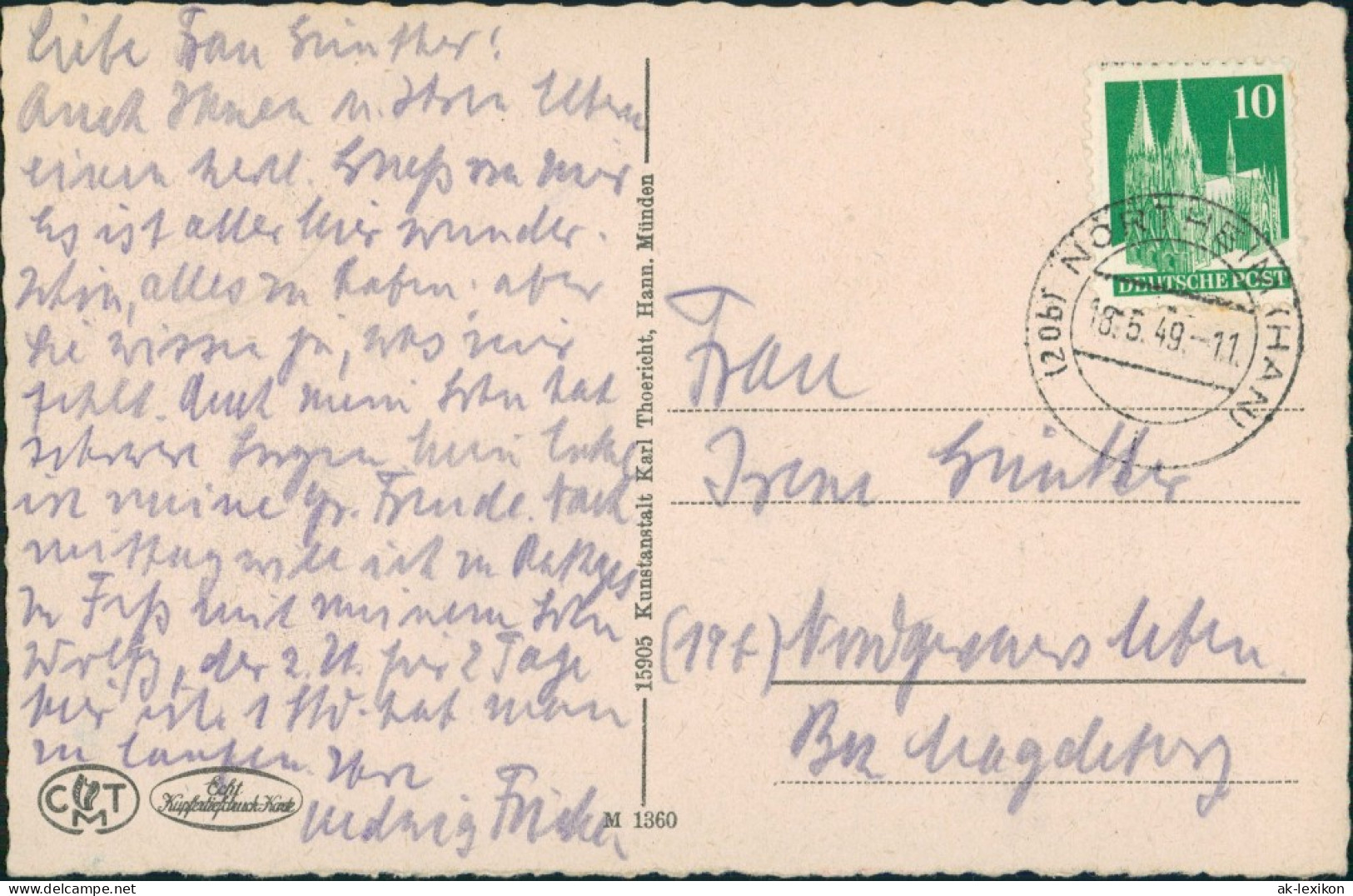 Ansichtskarte Northeim Weihestätte/Waldbühne 1949 - Northeim