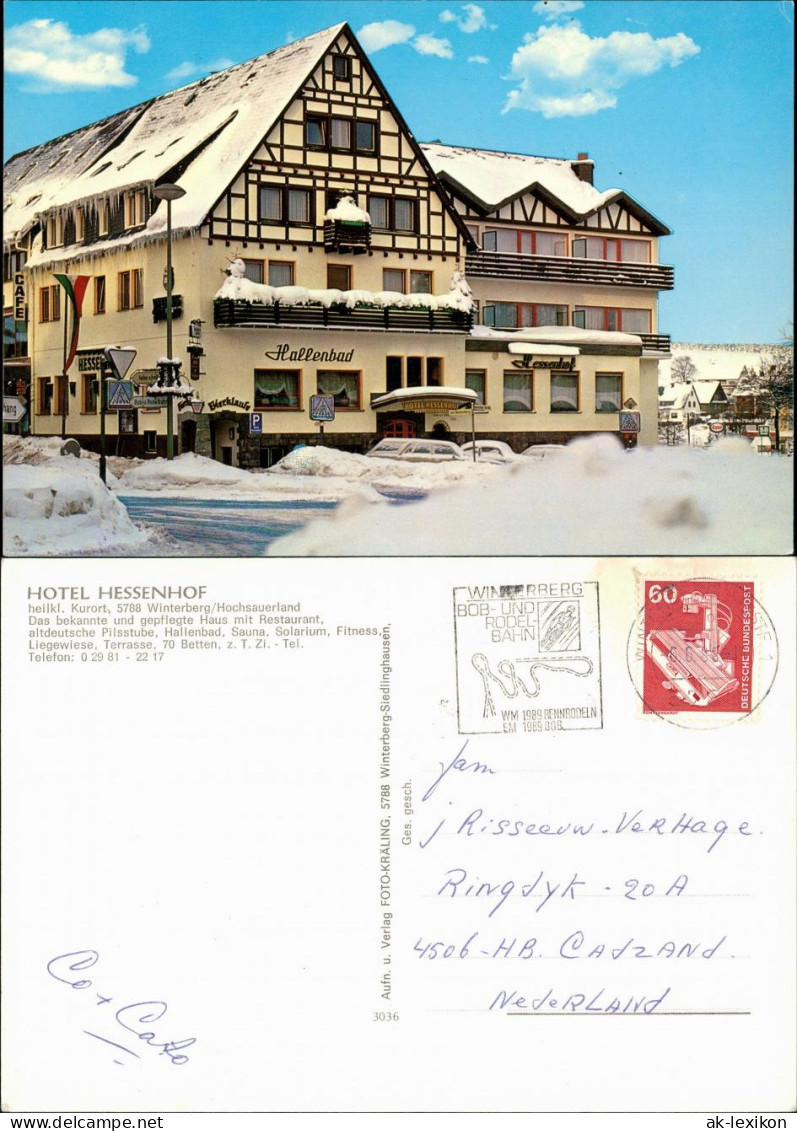Winterberg HOTEL HESSENHOF Pilsstube Restaurant Außenansicht 1980 - Winterberg