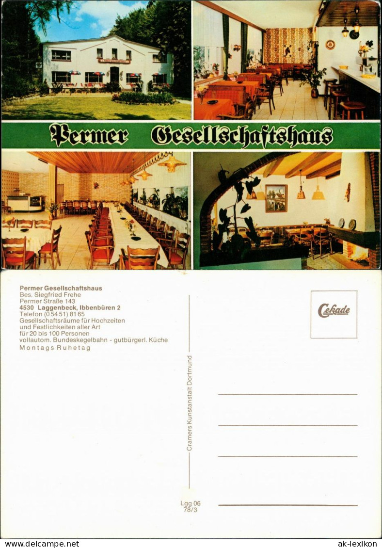 Laggenbeck-Ibbenbüren Mehrbild-AK Permer Gesellschaftshaus   1978 - Ibbenbueren