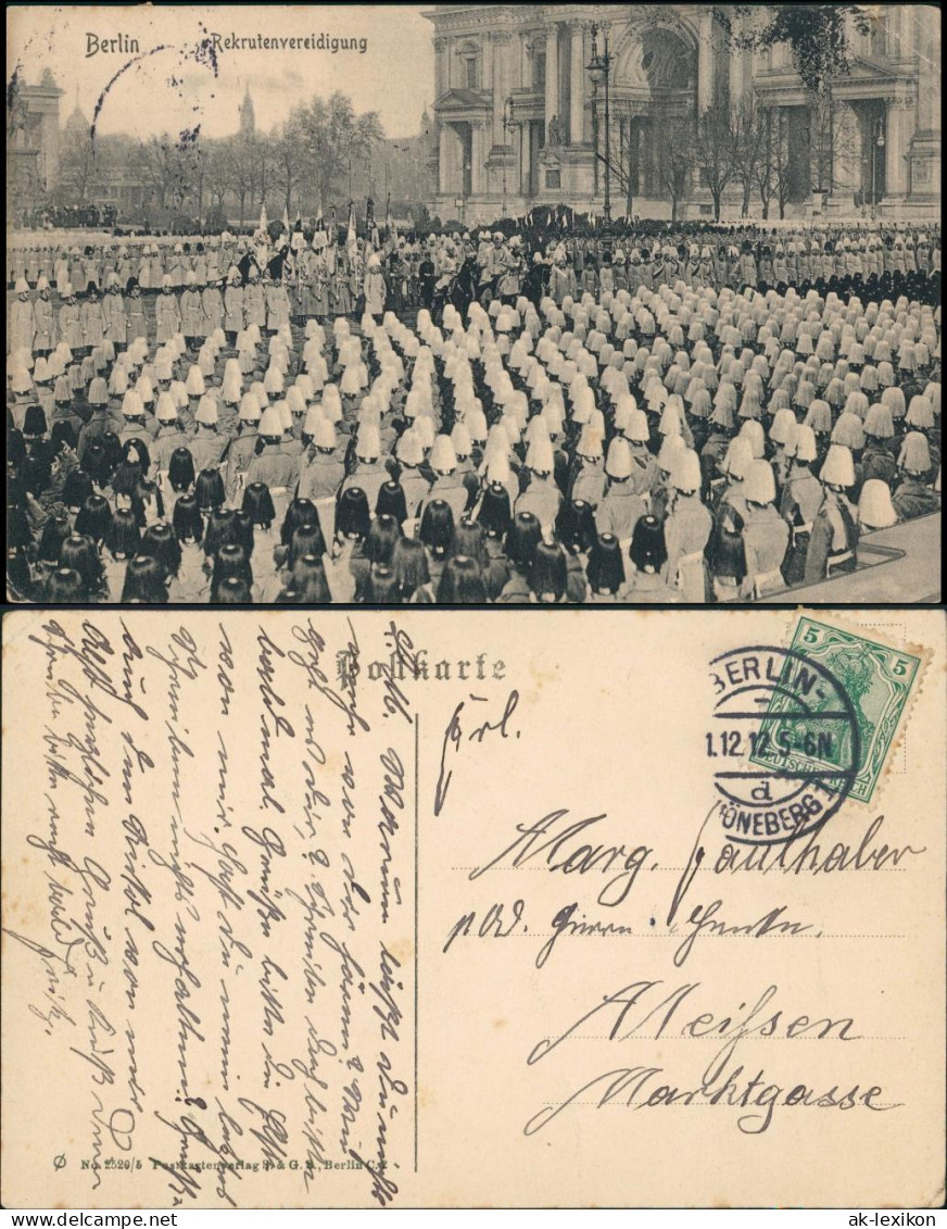 Ansichtskarte Mitte-Berlin Rekrutenvereidigung 1912 - Mitte