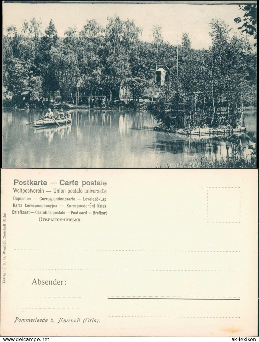 Ansichtskarte Neustadt (Orla) Pommerleede Restauration 1917 - Neustadt / Orla
