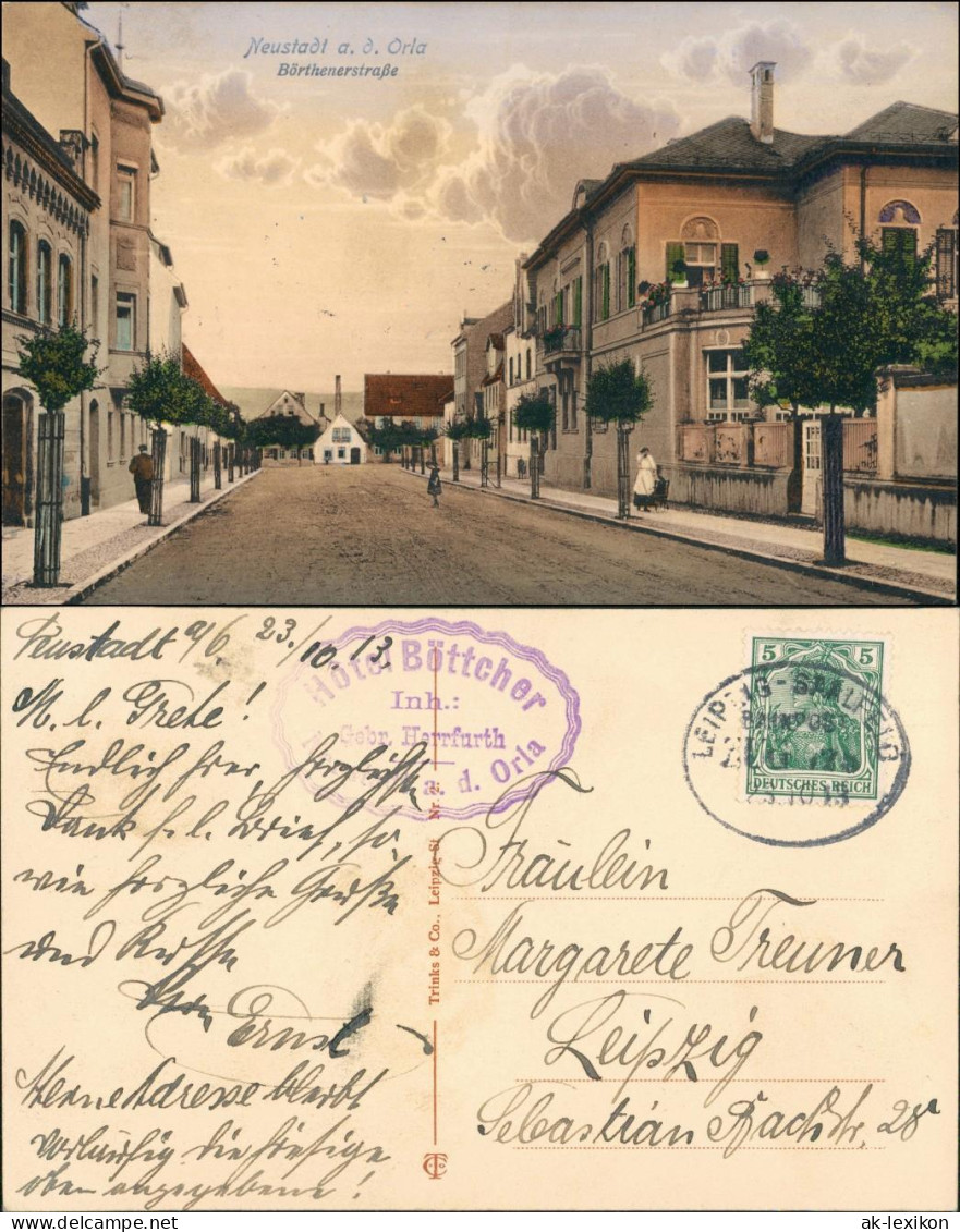 Ansichtskarte Neustadt (Orla) Börthenerstraße Coloriert 1904 - Neustadt / Orla