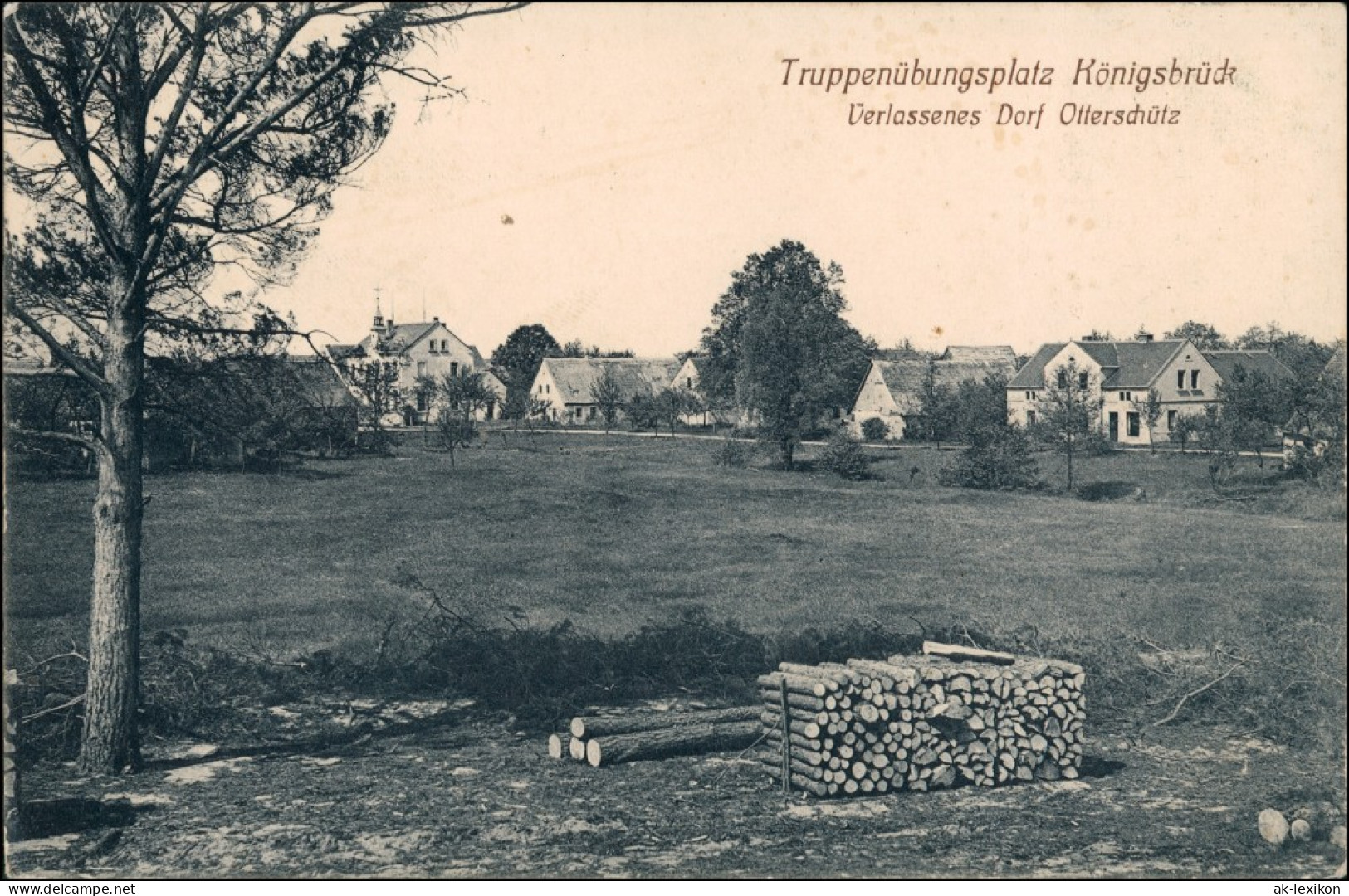 Ansichtskarte Otterschütz-Königsbrück Kinspork Straße Villa 1911 - Koenigsbrueck